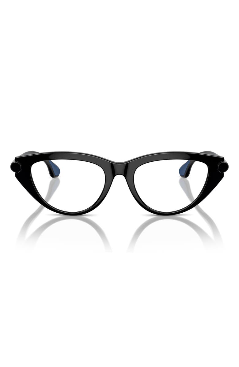 Burberry 45mm Cat Eye Optical Glasses, Main, color, Black / Demo Lens