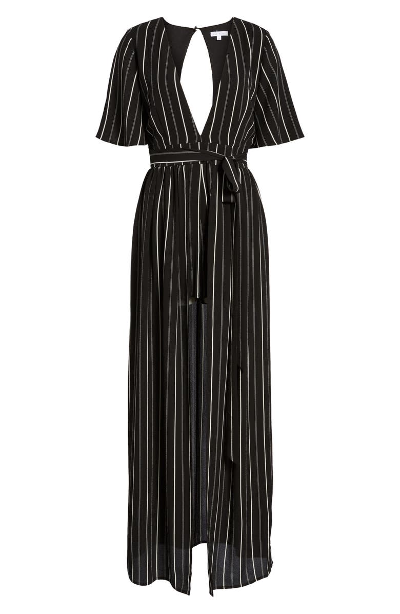 Socialite Stripe Maxi Romper, Alternate, color, 