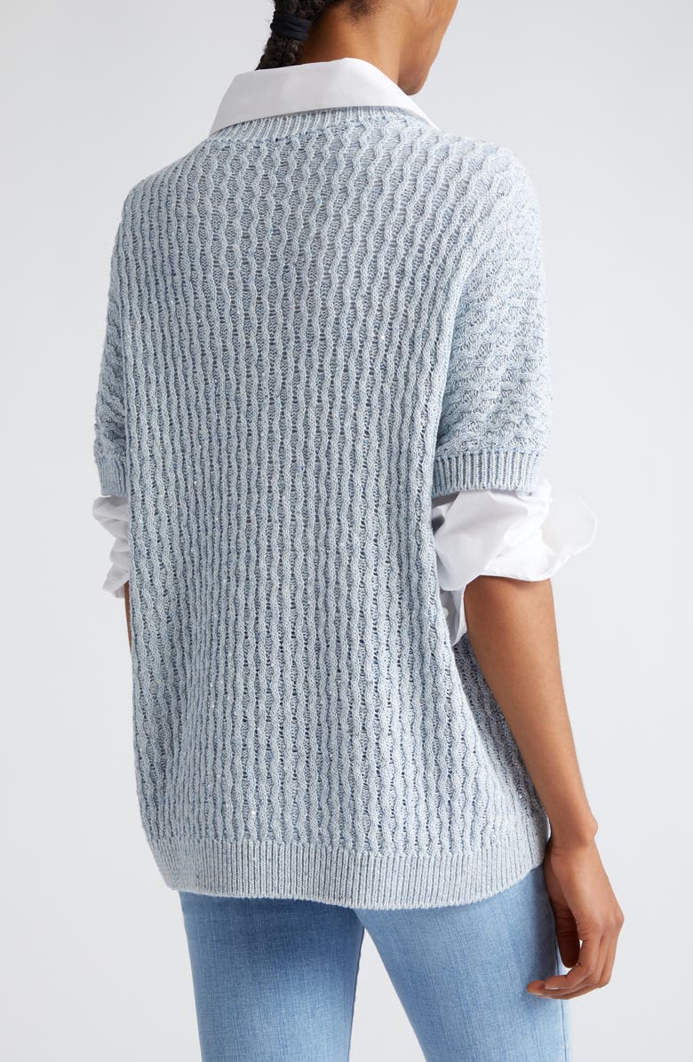 Eleventy Textured Open Stitch Sweater, Alternate, color, 