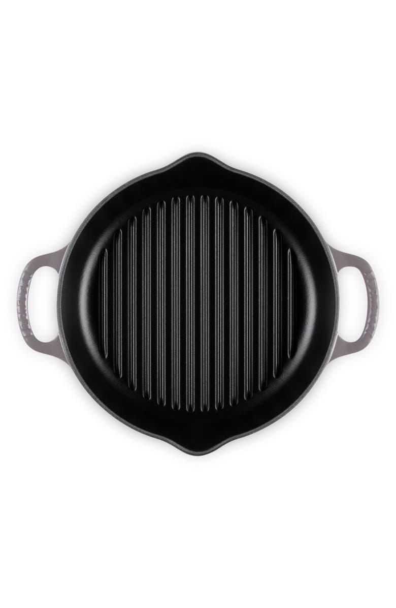 Le Creuset Signature Deep Round Enamel Cast Iron Grill Pan, Alternate, color, Oyster