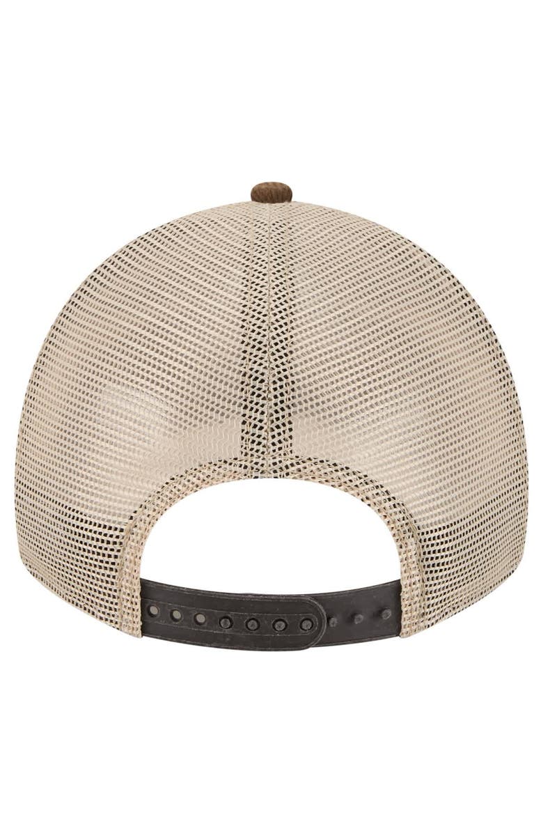 New Era Men's New Era Dark Brown Texas Rangers Vintage Landscape 9TWENTY A-Frame Adjustable Trucker Hat, Alternate, color, 