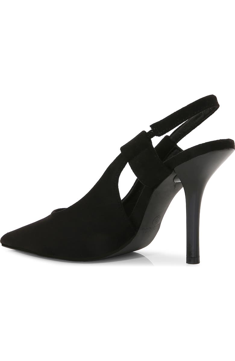 BERNESS Faux Suede Slingback Stiletto Pump, Alternate, color, Black