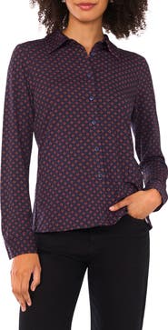 Halogen® Print Button-Up Shirt