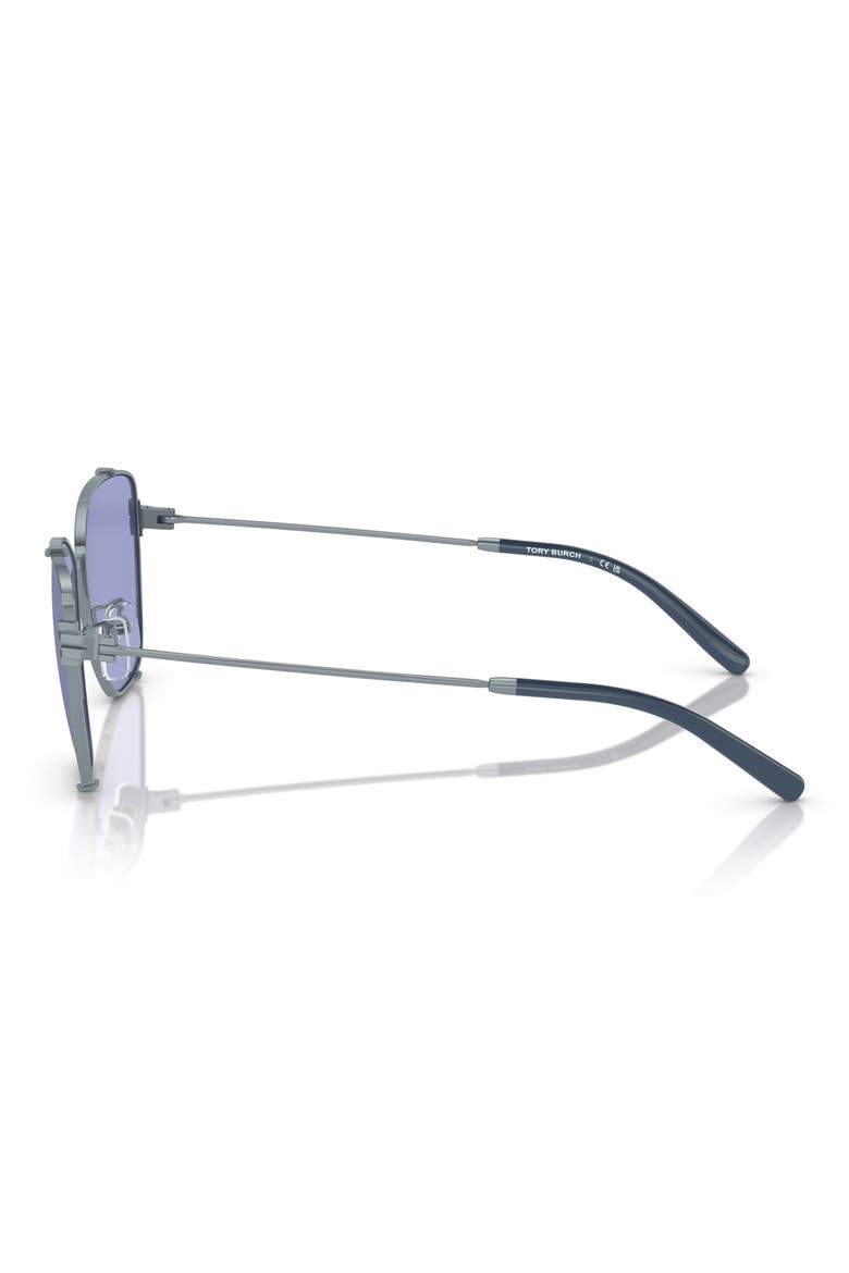55mm Cat Eye Sunglasses, Alternate, color, SILVER/ AZURE