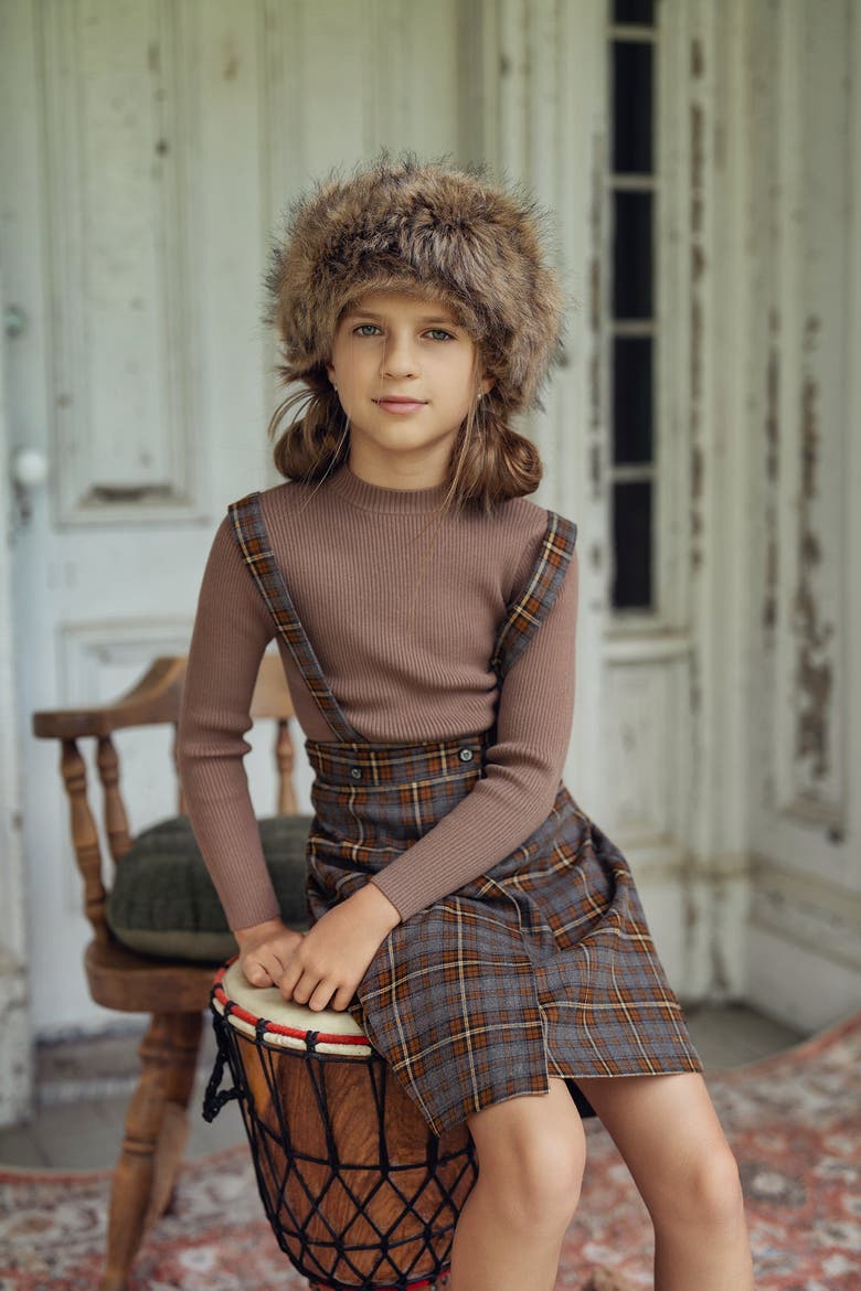 Boys Ribbed Mock Neck Knit Top, Alternate, color, Taupe