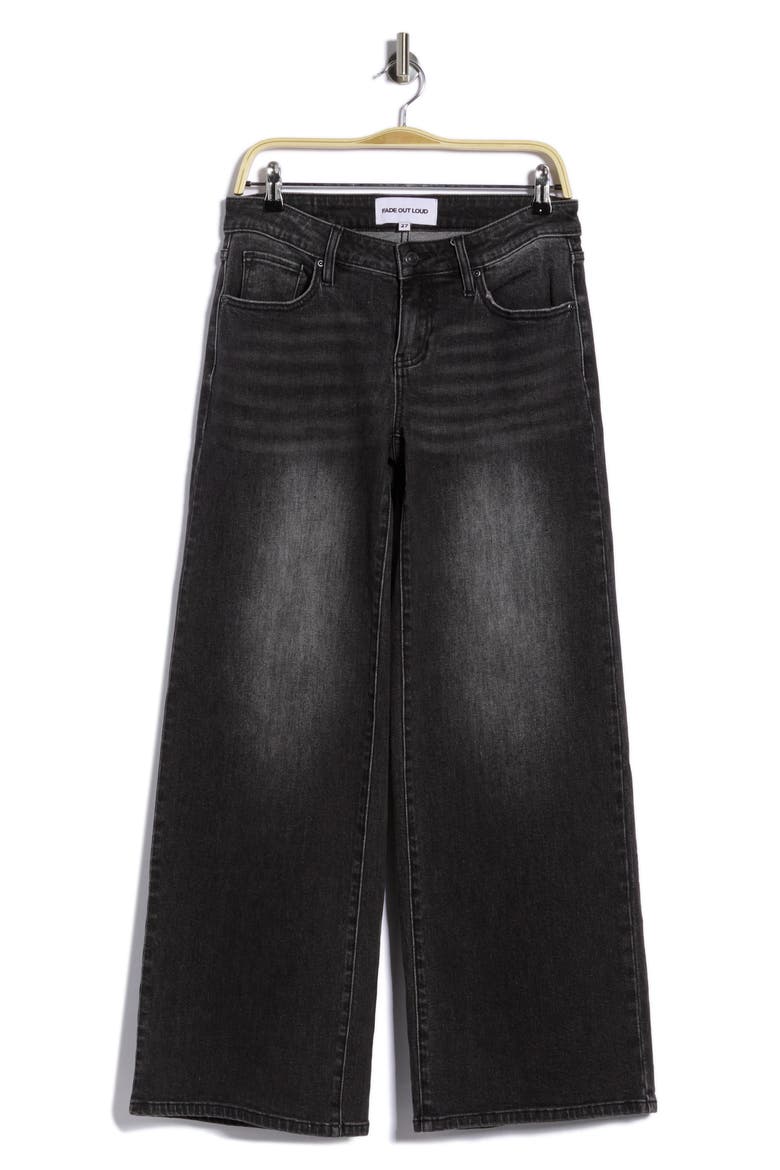 Low Rise Wide Leg Jeans, Alternate, color, BLACK WASH