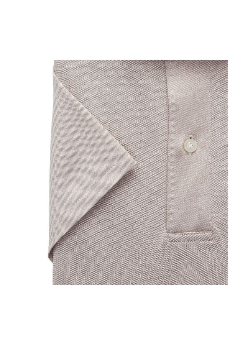 Textured Luxe Polo, Alternate, color, LIGHT BEIGE