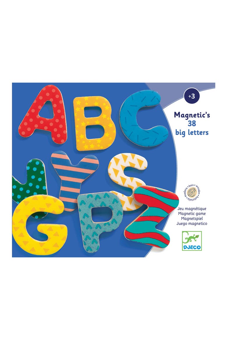 38-Pack Big Wooden Magnetic Letters, Main, color, MULTI
