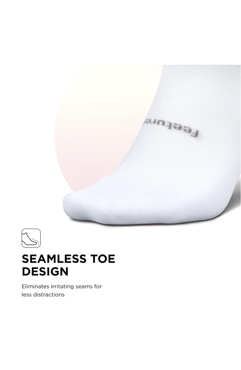 Feetures High Performance Max Cushion Quarter Tall Sock MoistureWicking Athletic Socks, Alternate, color, Petal Stripe