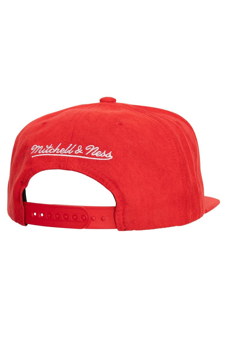 Men's Mitchell & Ness Red Atlanta Hawks Sweet Suede Snapback Hat, Alternate, color, Red
