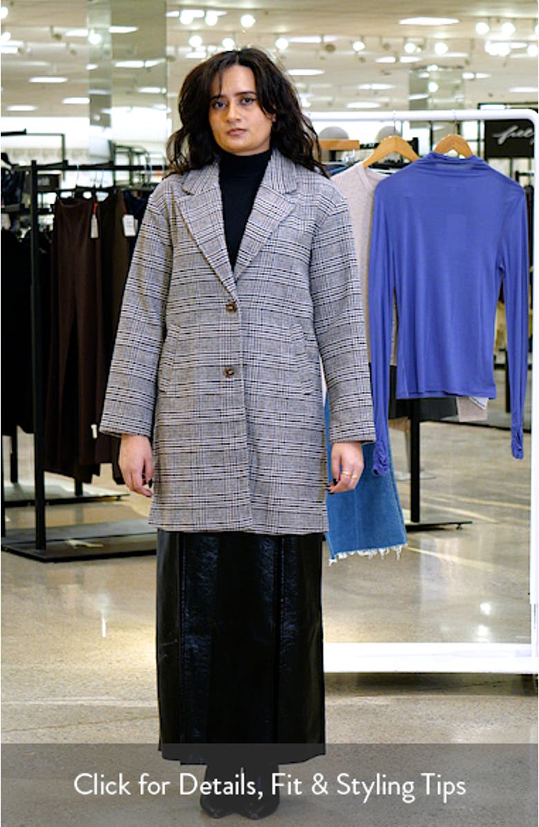 Check Longline Tweed Coat, sales video thumbnail