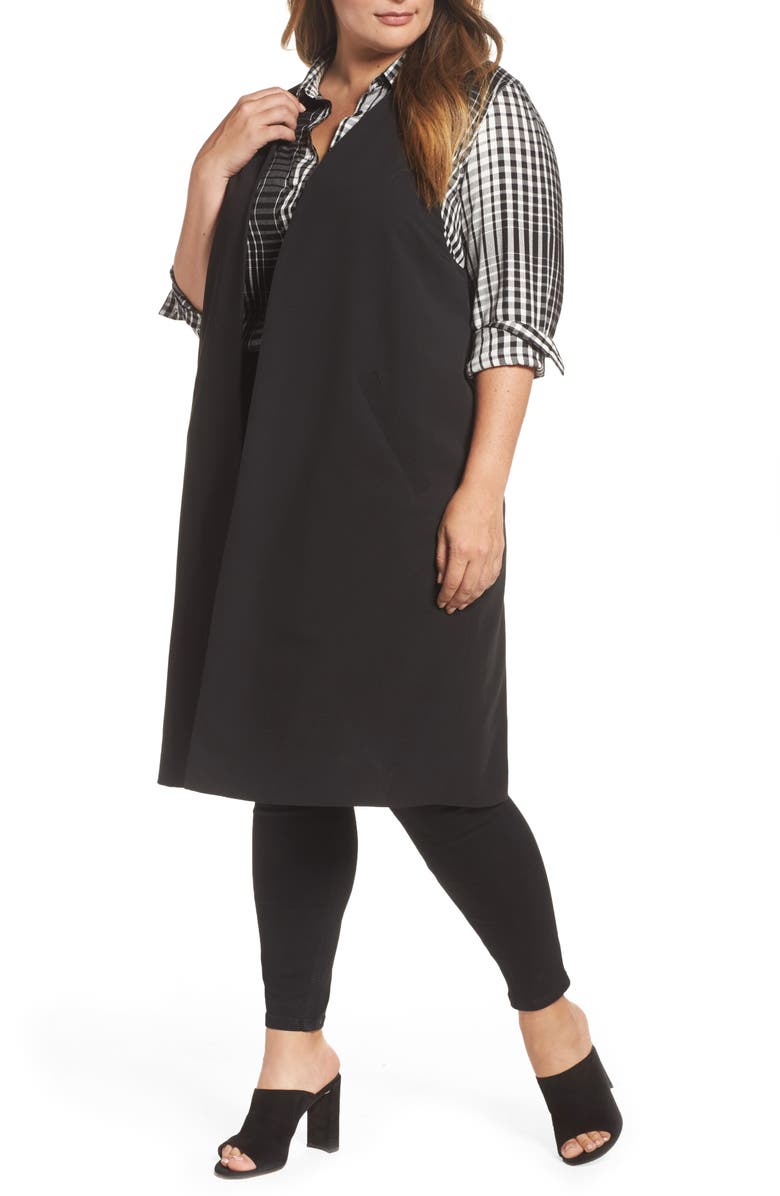 Melissa McCarthy Seven7 Open Front Longline Vest, Main, color, 