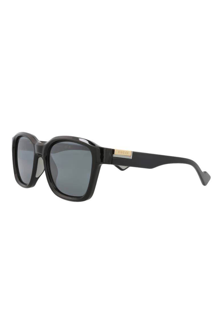 54mm Square Sunglasses, Alternate, color, BLACK BLACK GREY