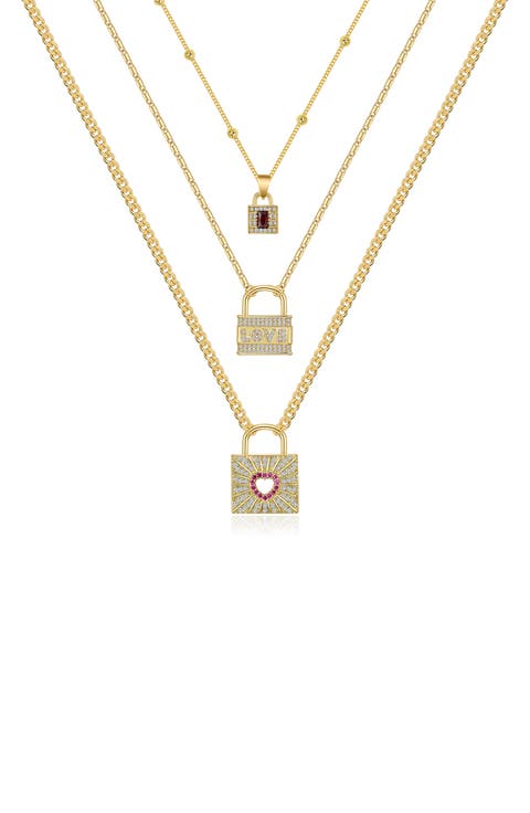Golden Love Pendant Necklace