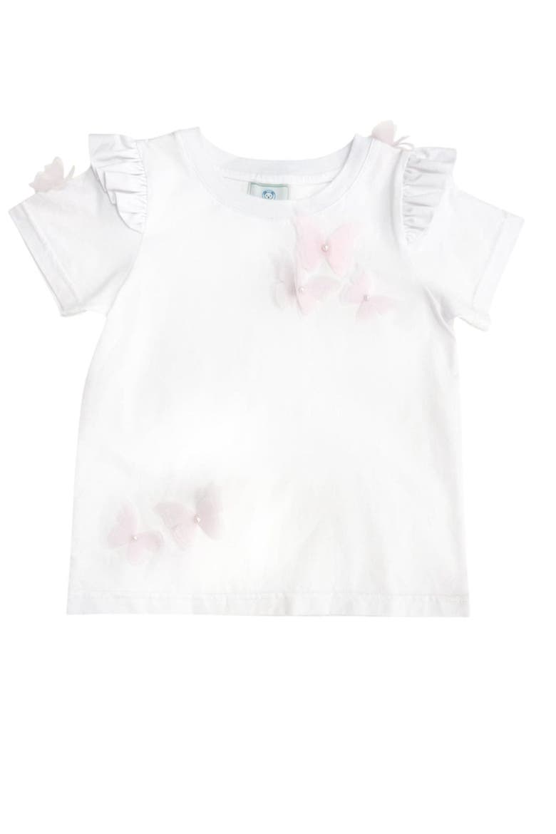 Butterfly Pima Cotton T-Shirt, Main, color, White