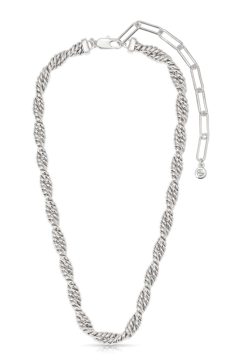 Twisted Strands Necklace, Alternate, color, SILVER