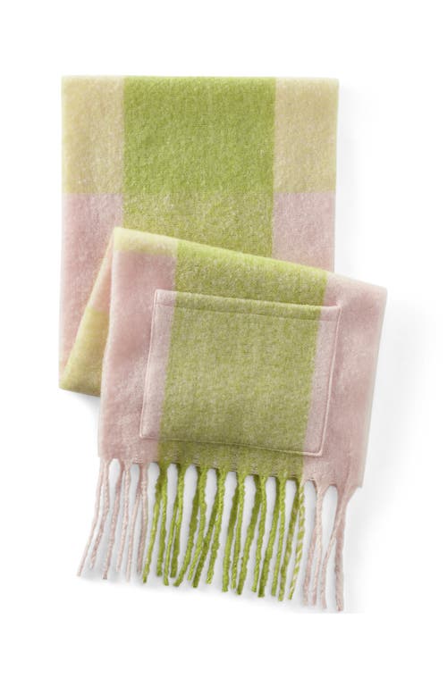 Lands' End Brushed Blanket Scarf In Green