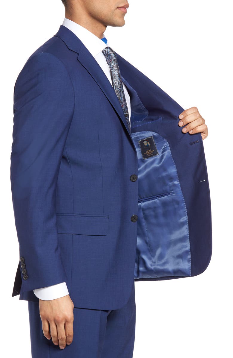 Hart Schaffner Marx Classic Fit Solid Wool Suit, Alternate, color,