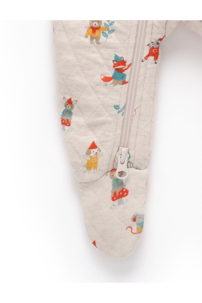 Quilted Footie, Alternate, color, Gnome Print