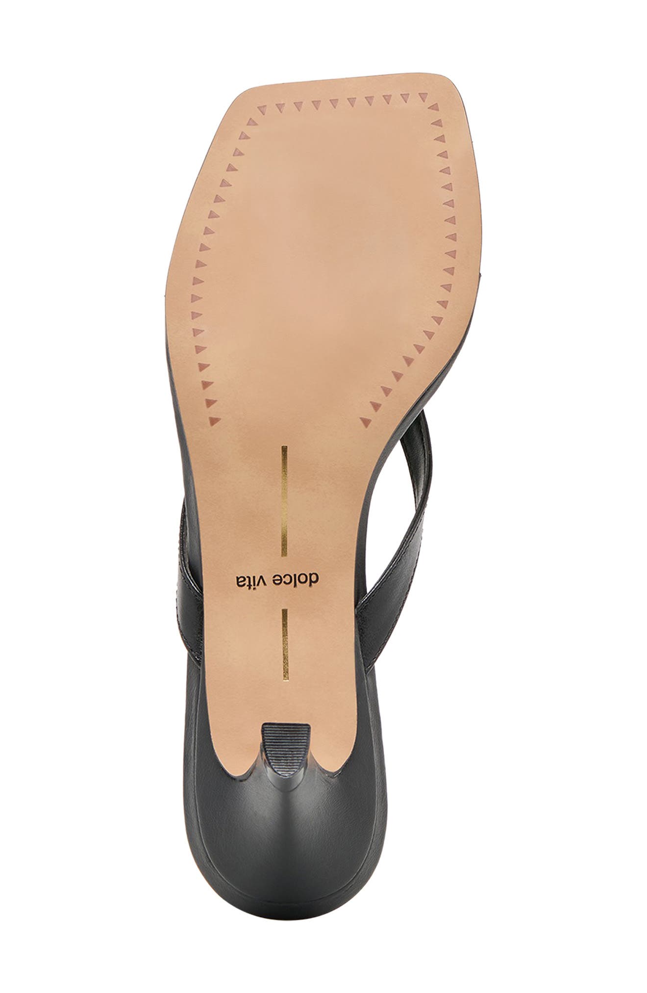 Dolce Vita Ramia Kitten Heel Flip Flop, Alternate, color, Black Leather
