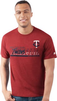 STARTER Men's Starter Red Minnesota Twins Prime Time Team T-Shirt