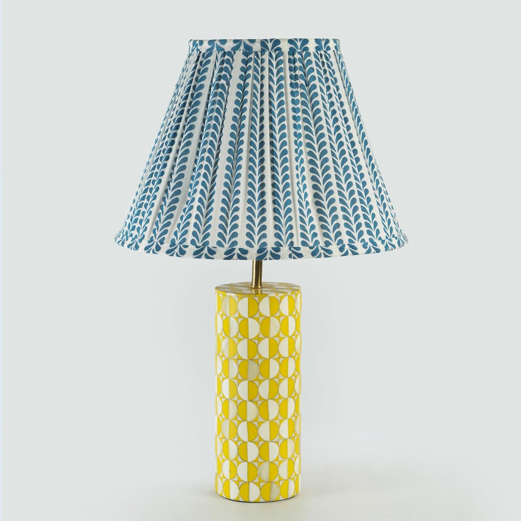 Mela Artisans Geo Inlay Sunny Table Lamp In Multi