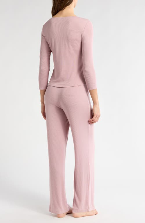 Natori Rib Essentials Pajamas In Rosebud