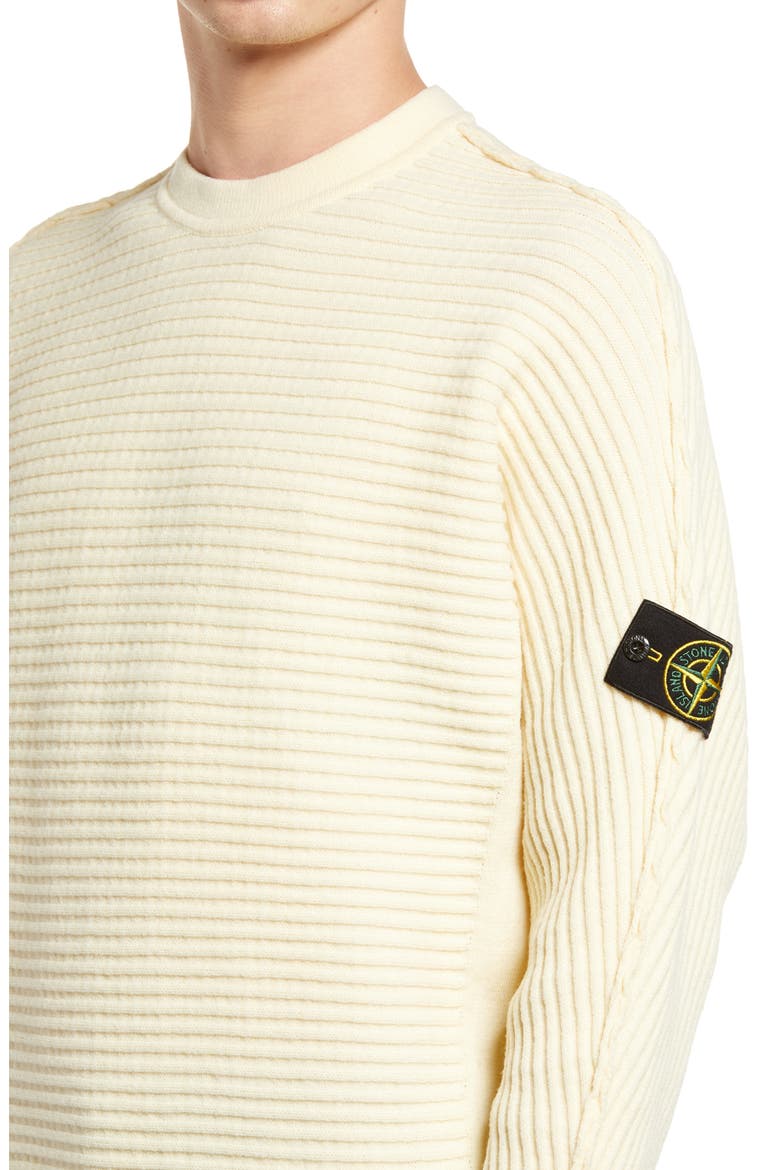 Logo Patch Slim Fit Knit Sweater, Alternate, color, BUTTER