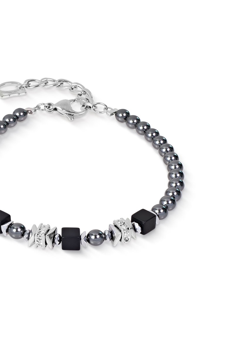 Beads & Pearls Spike Bracelet, Alternate, color, Grey-Silver