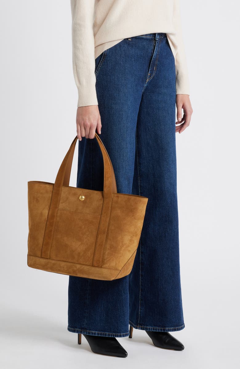 Veronica Beard Goody Grand Suede Tote Bag, Alternate, color,