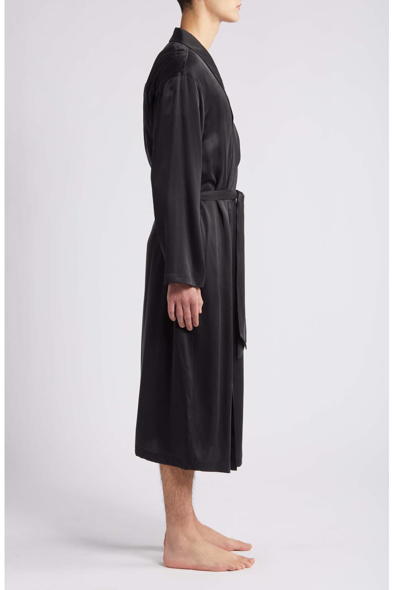 Washable Silk Robe, Alternate, color, IMMERSED BLACK