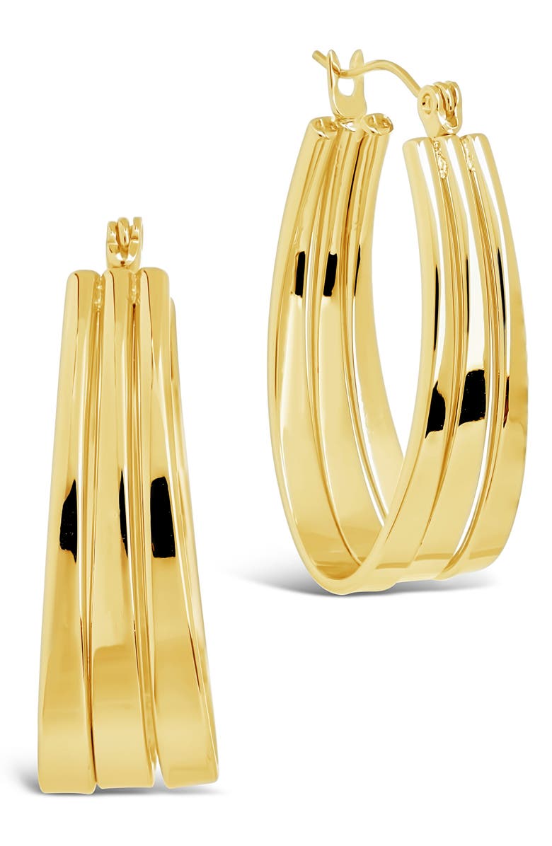 Sterling Forever Aerin Hoop Earrings, Alternate, color, Gold