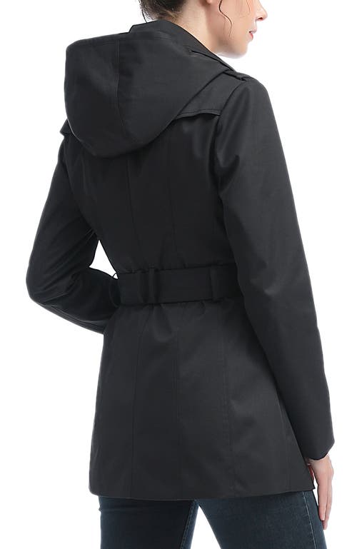 Kimi & Kai Noa Short Trench Coat In Black