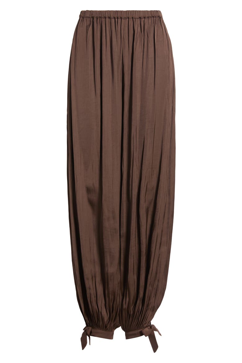 Poison Satin Balloon Pants, Main, color, CHOCOLATE