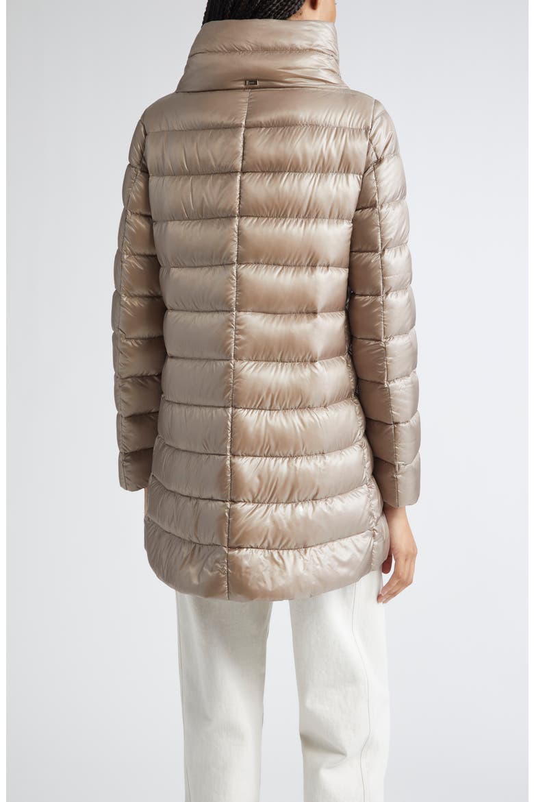 Amelia Water Resistant High-Low Down Jacket, Alternate, color, 2600 TAUPE
