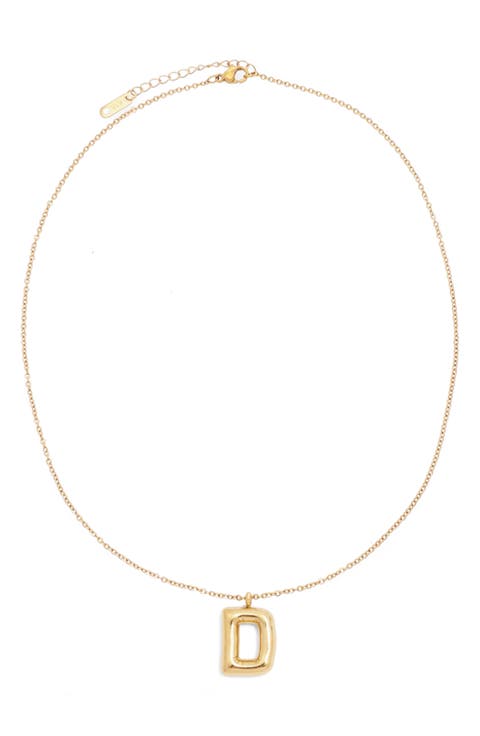 Bubble Initial Necklace