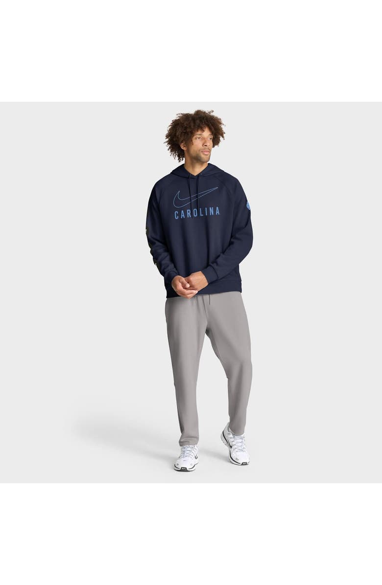 Nike Men's Nike Navy North Carolina Tar Heels Premium Raglan Performance Pullover Hoodie, Alternate, color, Navy