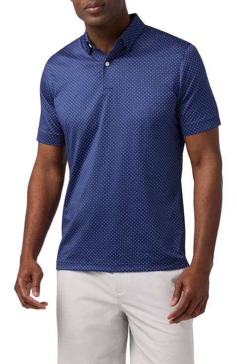 Versa Trim Fit Midnight Navy Dot Polo