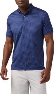 Mizzen+Main Versa Trim Fit Midnight Navy Dot Polo