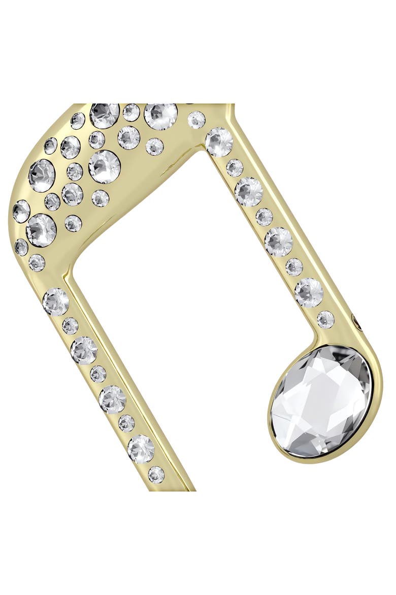 Holiday Magic Music Note Crystal Ornament, Alternate, color, GOLD