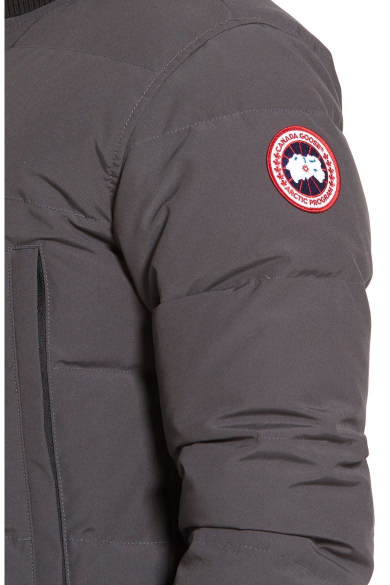 'Woolford' Slim Fit Down Bomber Jacket, Alternate, color, GRAPHITE