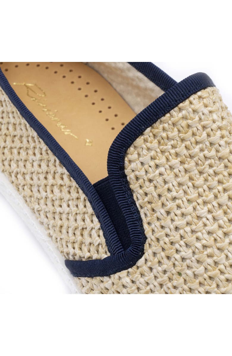 Rivieras Raffia Slip-On Loafer, Alternate, color, Natural And Navy