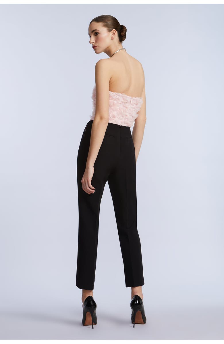 BCBGMAXAZRIA 3D Floral Jumpsuit, Alternate, color, Light Pink & Black Combo