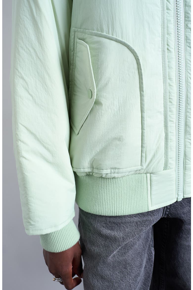 Techy Bomber Jacket, Alternate, color, LIGHT GREEN