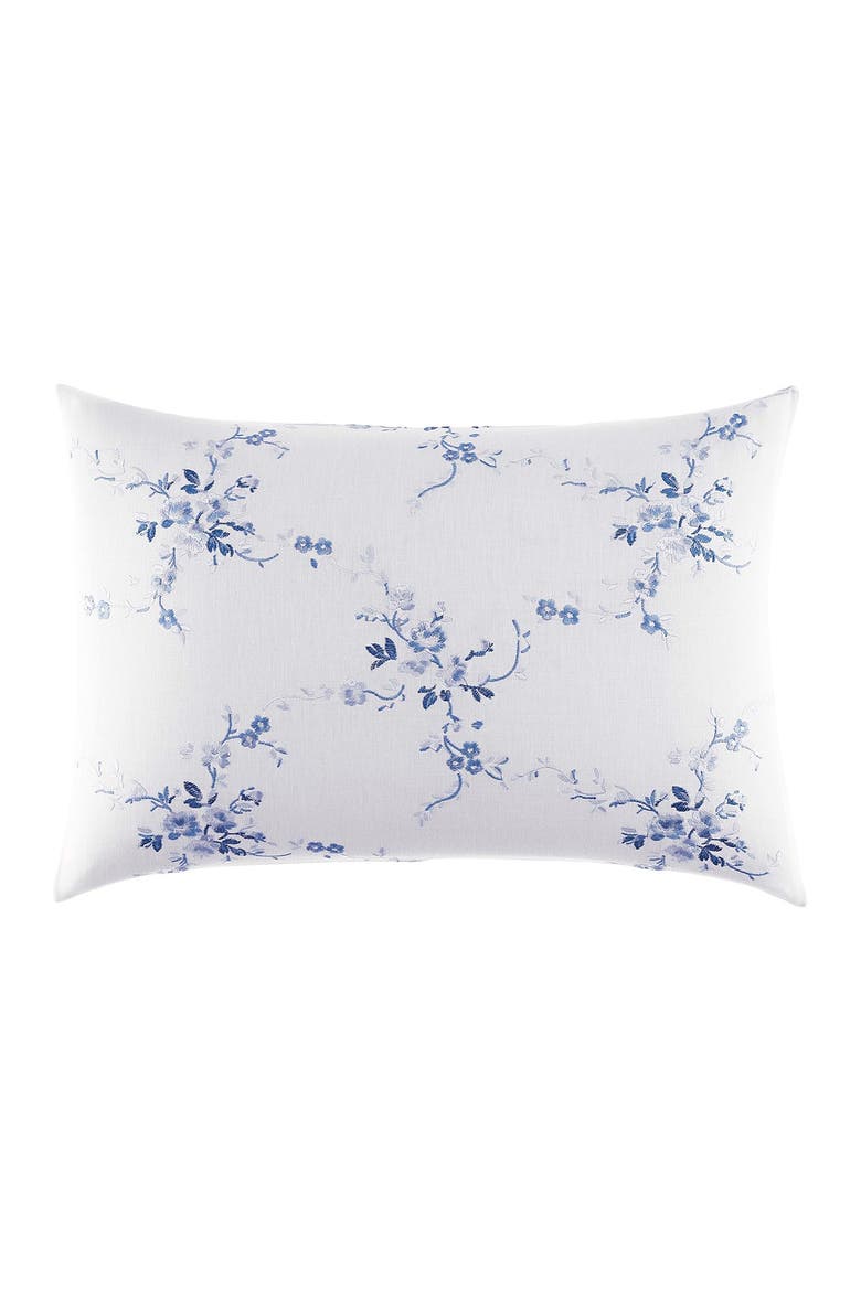 Embroidered Decorative Pillow, Alternate, color, CHINA BLUE