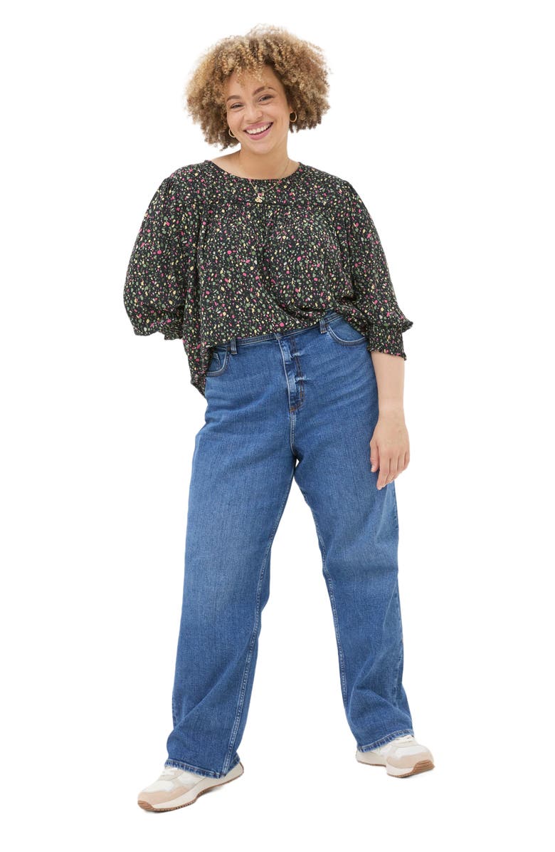 FatFace Women's Plus Size Shelley Ditsy Marks Blouse, Main, color, 