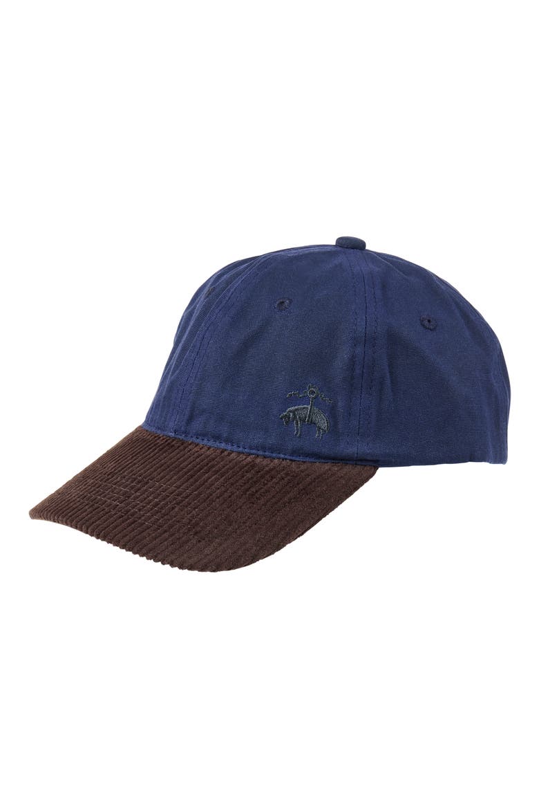 Oil Cloth Baseball Hat, Main, color, NAVY