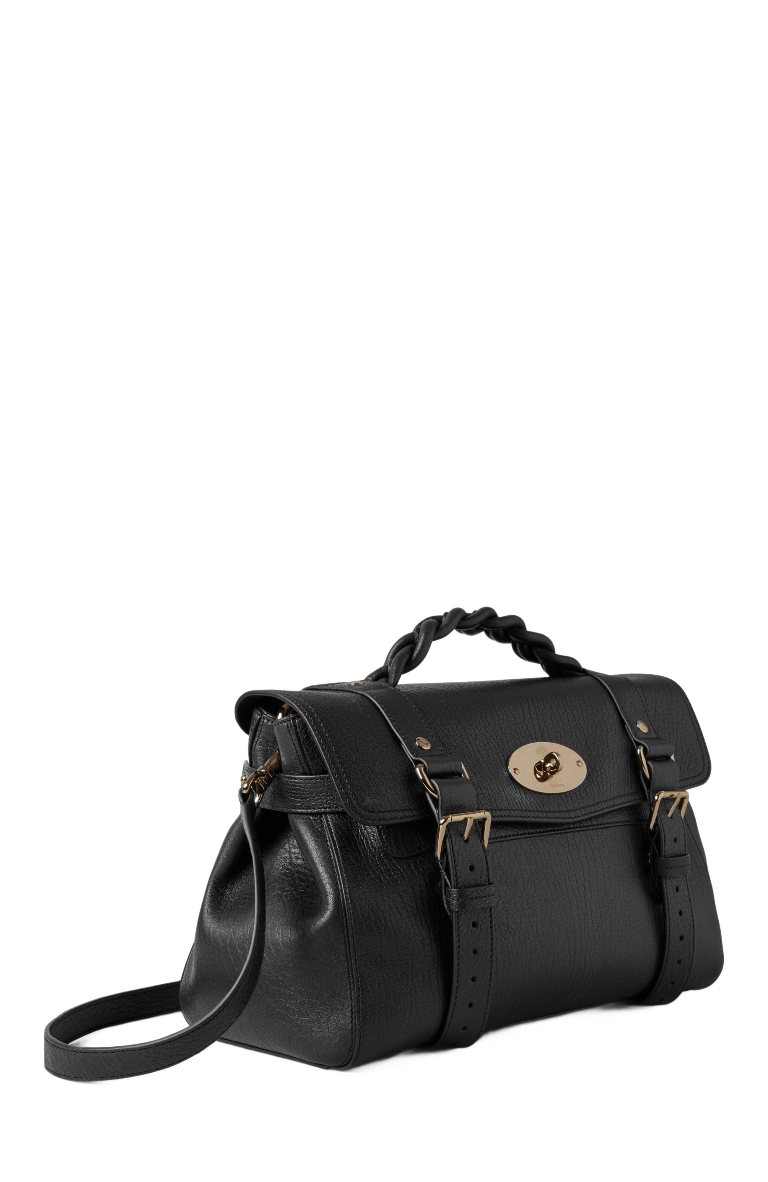 Mulberry Alexa Natural Grain, Alternate, color, Black