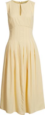 Sam Edelman Pintuck Waist Midi Dress