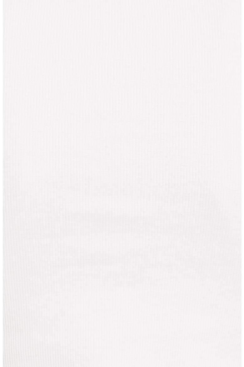 Logo Stamp Rib Stretch Organic Cotton T-Shirt, Alternate, color, WHITE BLACK